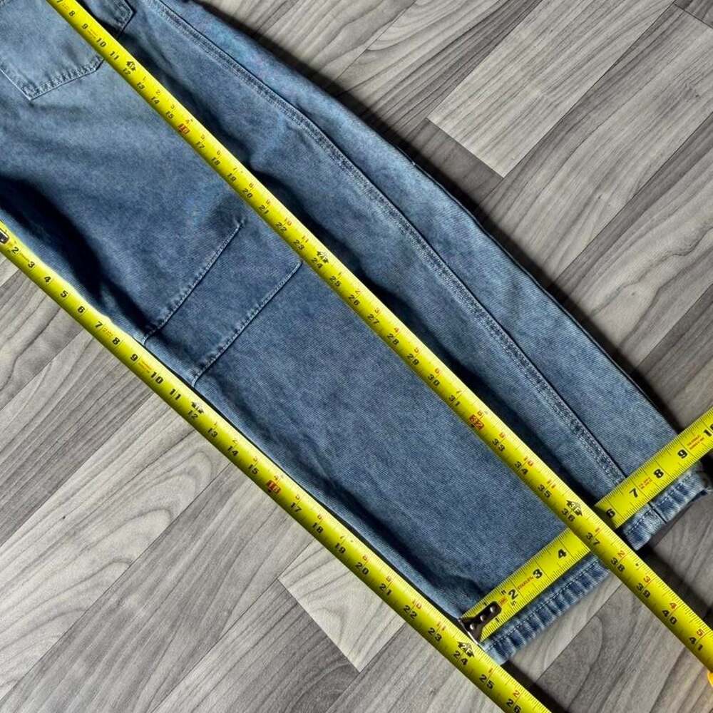 Vintage Y2K Baggy Wide Leg Stonewash Blue Jeans - Picture 5 of 5